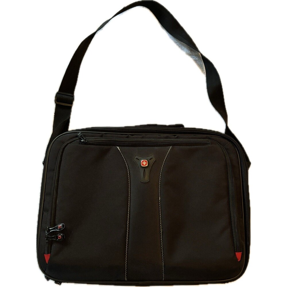 SwissGear Black Laptop Messenger Bag Briefcase Carry-On Travel Work Case